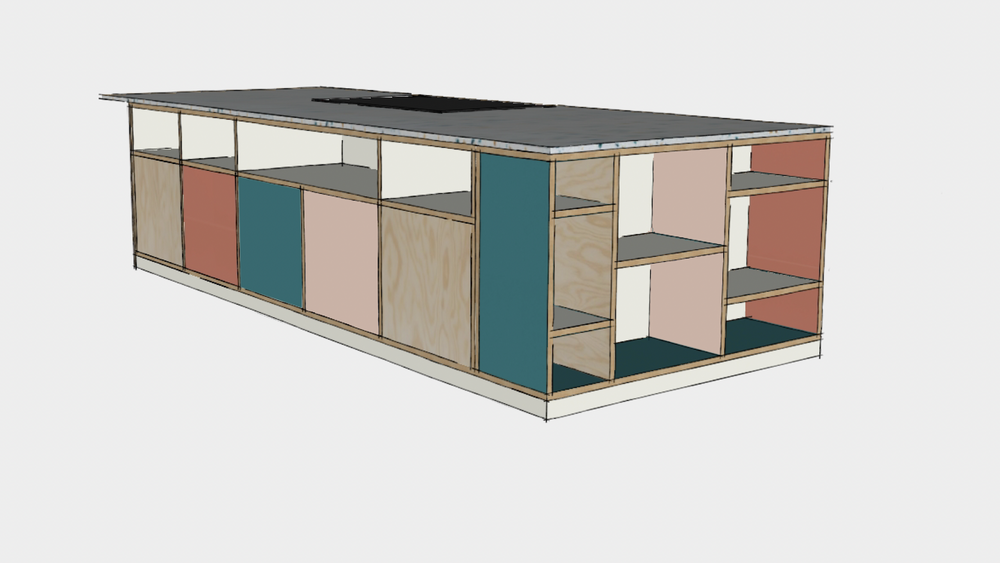 Colorfull Kitchen island